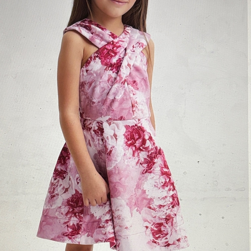 Reiss Clara Pink Floral Kids Dress